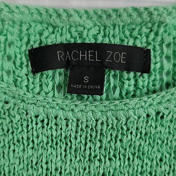 Rachel Zoe green multi knit sweater Women's Size S - Picture 9 of 12